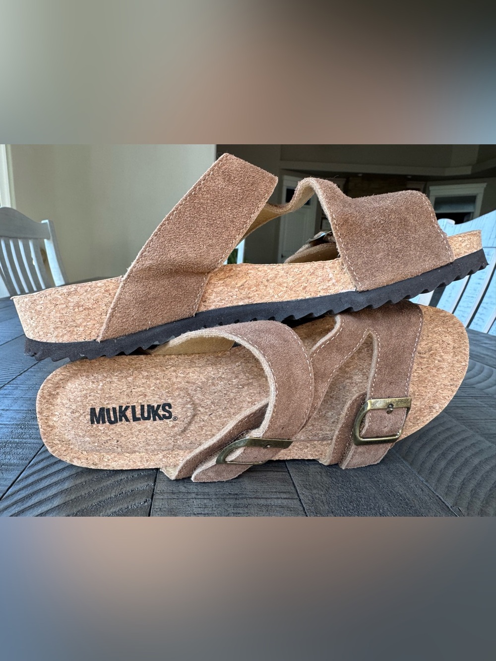 Muk Luks Poppy Strap Sandals Women’s Size 8